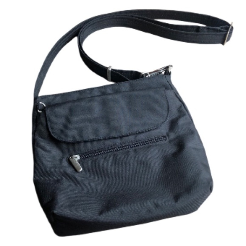 TravelOn black nylon crossbody travel